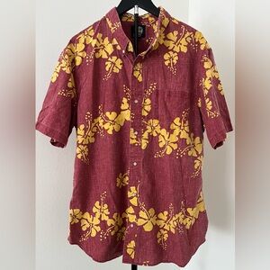 🌺 🌊 Reyn Spooner Tailored Fit Aloha Shirt | Red Hibiscus Print | Men’s 2XL